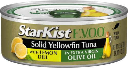 Image of StarKist E.V.O.O. Solid Yellowfin Tuna with Lemon Dill and Extra Virgin Olive Oil - 4.5 oz Can (Pack of 5)