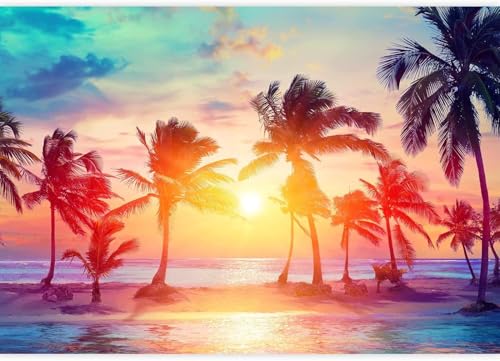 Paysage de plage mural wall print décalcomanie 3D - 4