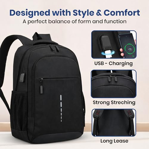 Image of Laptop Backpack with USB Charging Port for 15.6 inch Laptop, Camera, Business, Work, Students for Men & Women