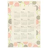 カレンダー 2026 リネンカレンダー 花 シンプル ファブリックカレンダー ナチュラル 北欧 壁掛け 布製 年間 令和8年 R8 インテリア 布 布地 インダストリアル 雑貨 コットン ウォール 綿 新居 (ピンク)