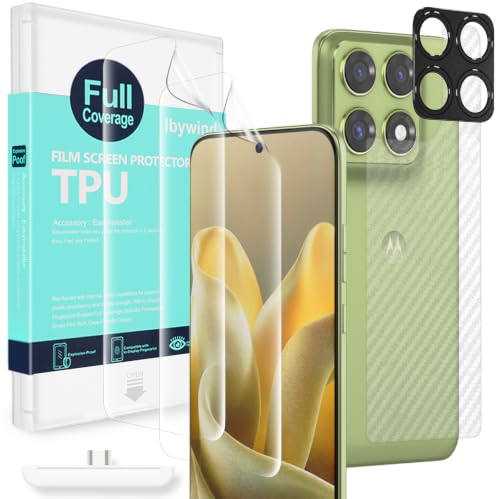 Image of Ibywind for Motorola Edge 70 Pro /70 Pro+ 5G Screen Protector,2-Pack,Hydrogel Film with Camera Lens Protector,Easy Installation Tool,Bubble-Free,Fingerprint Unlock Compatible,Anti-Shatter,Anti-Scratch