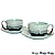 Bosmarlin Ceramic Cappuccino Cup and Saucer Set of 2, 10 Oz, Dishwasher and Microwave Safe, Coffee Cups for Latte, Espresso, Tea, Reavtive Glaze (Pastel Blue, 10 oz)