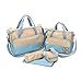 Gladiolus Wasserdichte Wickeltasche Windel Wickeltasche Schwangerschaft Multifunktionale Mama Handtasche Pflegetasche Set Himmelblau