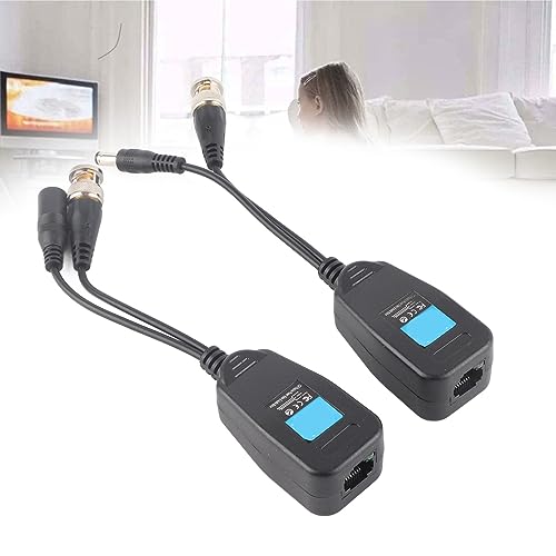 Zerone 1 Paar Passives CCTV Koaxial BNC Video Power Balun Transceiver mit RJ45 Anschluss für HD CVI, HD TVI und HD AHD Signale