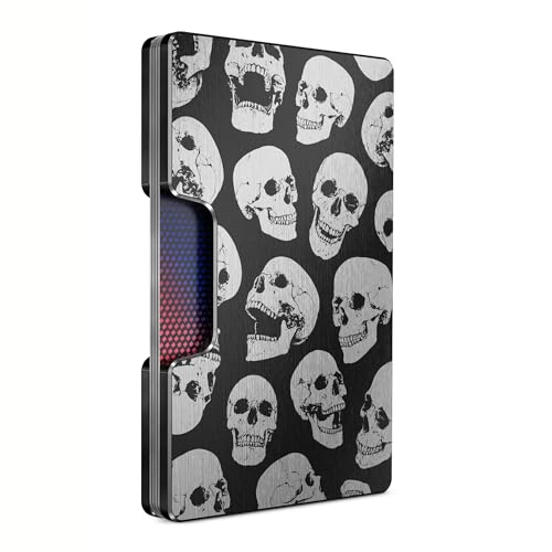 Image of Engraved Aluminum Wallet for Men - Slim Money Clip & Card Holder with Engraved Finish. Enhanced RFID Blocking, Compact, Unique & Minimalist Wallets
