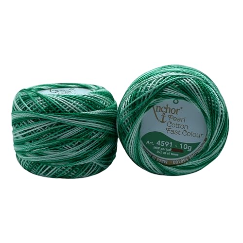 Image of Anchor Knitting Pearl Cotton Fast Colour Thread Yarn - Mercer Pearl Cotton 10gm Yarn (Thickness 1 mm) (Pack of 1 (01213)