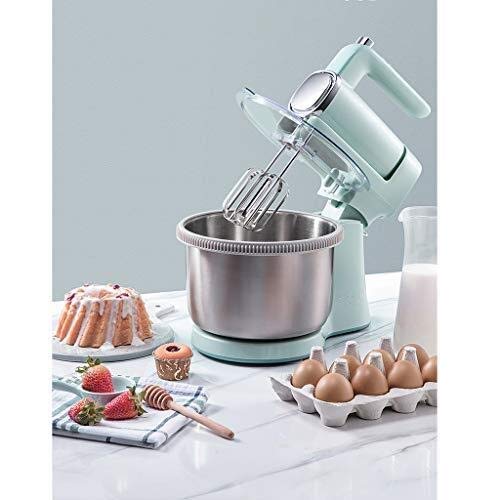 Küchenmaschine Rührgerät Egg Mixer mit einem Spritzschutz Stehen Mixer Neige-Kopf Edelstahl 4L 9-Fach-automatische… – Bild 3