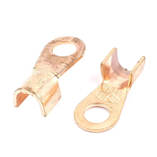 Aexit 2Pcs 300A Terminales Abiertos de Cobre 13mm miniatura 1