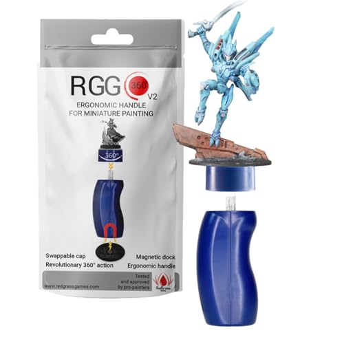 Redgrassgames RGG 360 V2 Painting Handle for Miniature - Blue Grey Putty Edition
