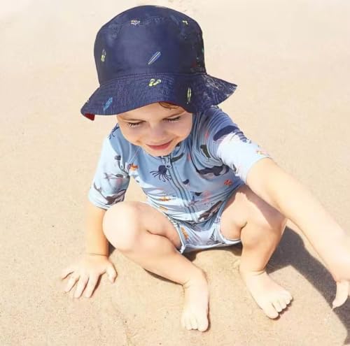 Image of Boys One Piece Swimsuit Whale Dolphin Bathing Suit Zipper Rash Guard Kid Short Sleeve Swimwear Shark Beach Wear UPF50+