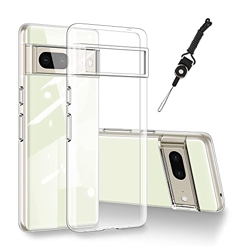 Google Pixel 7 用の ケース TPU クリア pixel7 ケース カバー ピクセル 7 耐衝撃 ケース 極薄 黄変防止 柔らかい すり傷防止 指紋防止 耐久 携帯便利 ストラップホール付属 ネックストラップ付 Google Pixel 7