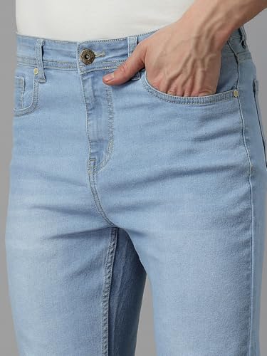 Image of Style Quotient Men Dark Blue Regular Fit Mid Rise Stretchable Jeans