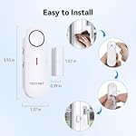 TECKNET Door Alarms for Kids Safety, Window Alarm Pool Alarms Door Alarm for Home Security, 2-in-1 Alarm & Chime, 3-Level Volume Control, Wireless Alarm for House Hotel Cars Sheds Caravans (9 Pack) - Image 4