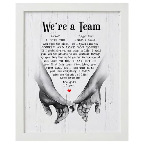 AMERICAN LUXURY GIFTS We're A Team Wedding Vows Wall Art Decor - Inspirational Love & Marriage Quote...