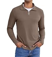 COOFANDY Herren Zip Neck Sweatshirt | Stehkragen Mit Reißverschluss | Regular Fit Mit Taschen