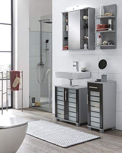 Schildmeyer Midi Cabinet, Silver Shine/Anthracite Shine, 30,3/32,6/110,5 cm Schildmeyer Midi Cabinet, Silver Shine/Anthracite Shine, 30,3/32,6/110,5 cm