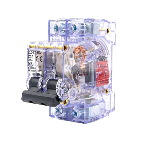 Magnetotérmico DZ47 2P 32A disyuntor transparente para riel DIN en instalaciones de 230V