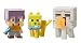 Minecraft Mini Figure 3-Pack, Attacking Ghast, Ocelot with Fish & Steve with Mismatch Armor