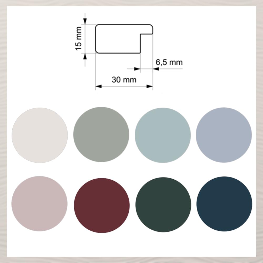 Haak Bilderrahmen modern stabil Miko Pastellgrün Pastell 70 X 100 cm Rahmen für Bilder Urkunden Poster Puzzle Pastell Farben