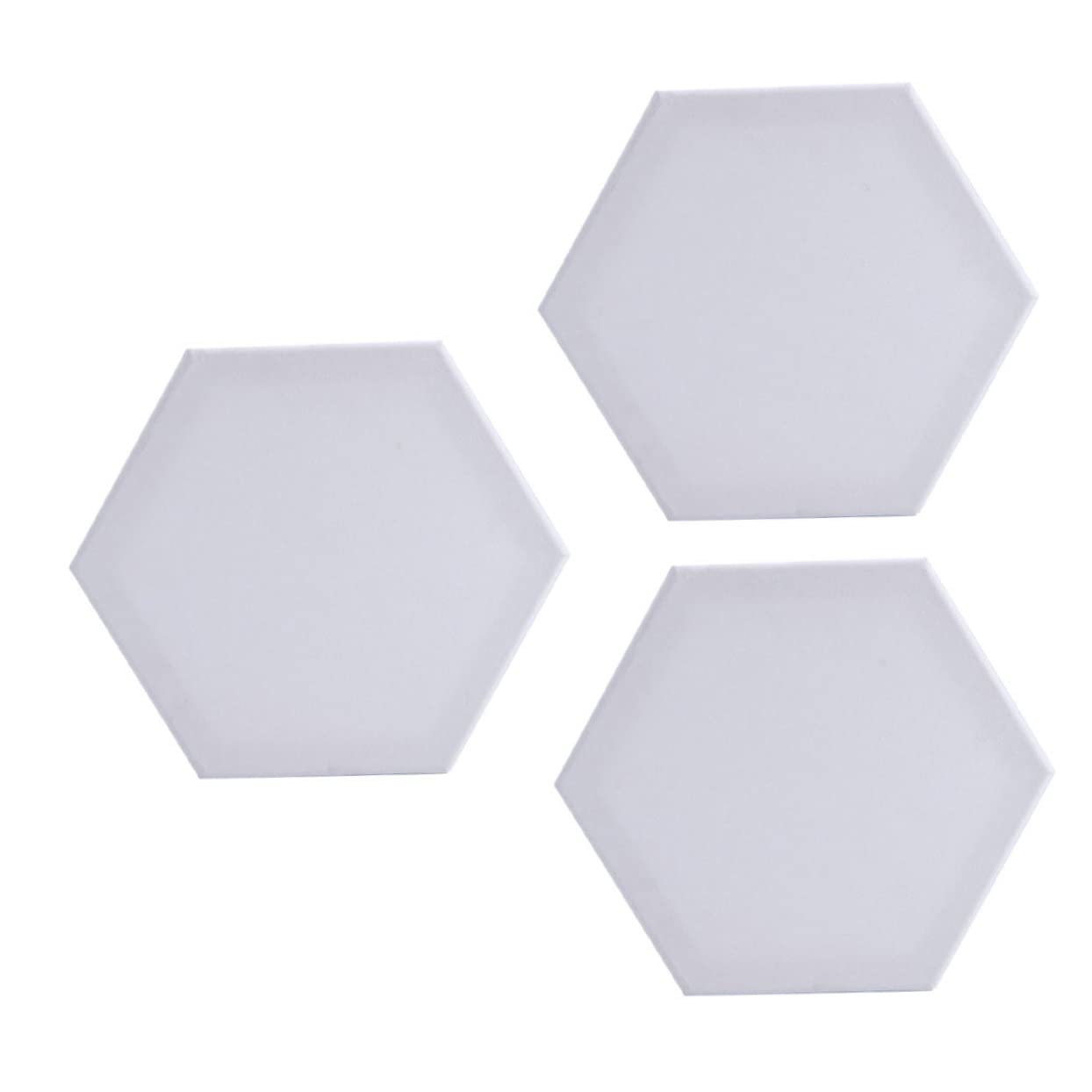 Lienzos para pintar hexágonos de algodón Tofficu pack de 3 blanca