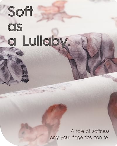 Image of Graco Pack and Play Fitted Sheets - 2 Pack Mini Crib Sheets, Hypoallergenic and Soothing, Premium Jersey Fabric, Safari Sea Animals Pattern