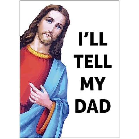 I'll Tell My Dad Magnet for Workspace Decor - Suitable for Home, Desks, Lockers, and College Spaces - Ideal Gift for Friends, Coworkers & Family Members Cover