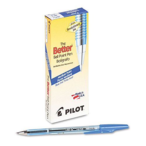 PILOT Pen 30000 The Better Ball Point Pen, 1.0mm, Blue Ink, 12-Pack | Office-ready ink pens, refillable, retractable, blue pens, medium point - image 1