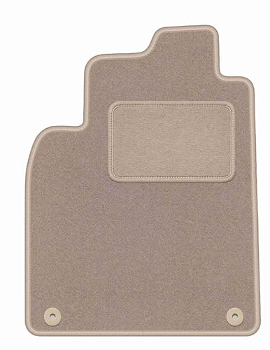 Alfombra de coche de terciopelo beige a medida para conductor de Saab 9-3 II acabado exclusivo