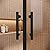 SUNNY Corner Shower Doors 36.7 in. x 72 in. Neo-Round Sliding Shower Door in Black Finish, 1/4 in. Clear Glass Shower Enclosure