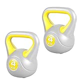 [page_title]-GORILLA SPORTS® Kettlebell-Set Kunststoff 8 kg - 2er Kugelhantel-Kombi Stylish 4 kg + 4 kg