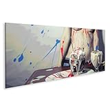 islandburner Prime Bild auf Leinwand Kreative Eisschalen mit Farbspritzern für Küche Küchenliebhaber Delikatessenladen Bilder Wandbilder Poster