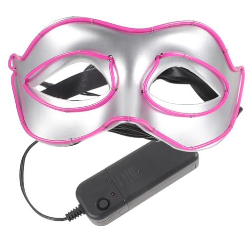 TOGEVAL Party Cosplay Half Mask Unique Glowing Masquerade Mask for Halloween Reusable Costume Accessory Fun Dance Prop for Themed Events and Parties