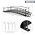 Garturects 6 FT Metal Garden Bridge - Decorative Footbridge with Siderails, 660 LBS Weight Capacity, Outdoor Foot Bridge for Backyard, Creek, Stream, Pond (Black)
