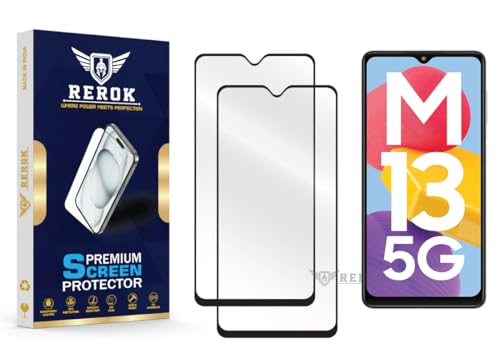 Image of Gorilla Tempered Glass Screen Protector Compatible with Samsung Galaxy M13 5G [Pack of 2] | Edge-to-Edge, Bubble-Free, Case Friendly, Easy Installation Kit