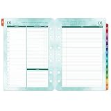 2026 Planner Refills – Jan.2026 - Dec.2026, Two Pages Per Day Daily ＆ Monthly Planner, 5.5' x 8.4' Ring-Bound Organizer, Tabs, Quotes, Prioritized Task, Daily Tracker/Notes, Appointment Schedule