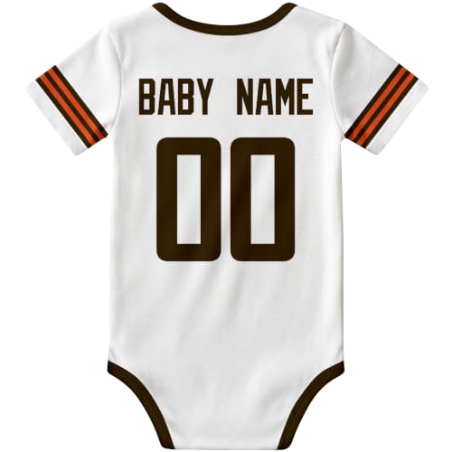 Image of KREDE Baby Clothes Custom Name Bodysuit for Baby Boy Gifts | Short Sleeves Bodysuit with Custom Number Name