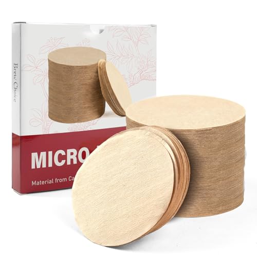 Brew Choice 500 PCS Coffee Filters for Aeropress 64mm Unbleached Natural Paper Round Replacement Compatible with Aeropress Coffee Makers