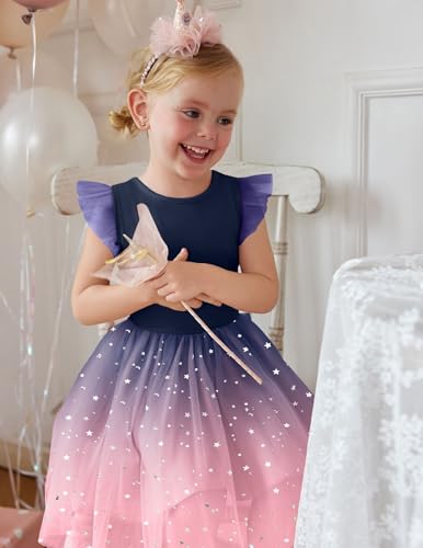 Arshiner Toddler Tutu Dress Little Girls Summer Tulle Backless Party Birthday Cotton Dresses 2-6Y2