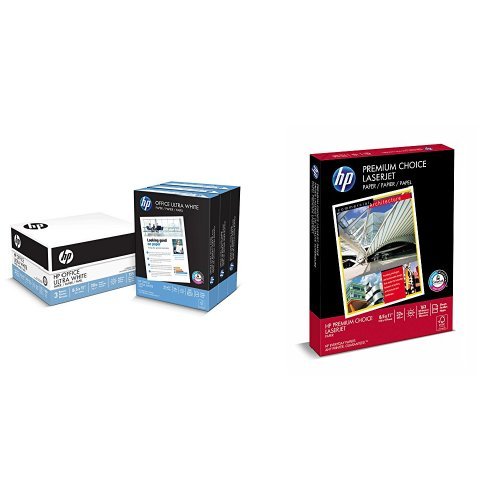 HP Printer Paper 8.5 x 11 Office 20 lb 3 Ream case with Premium 32 lb 1 ream Student Value Pack FSC Certified Copy Paper HP Compatible 112090113500