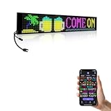 Large Programmable Indoor Windows LED Signs, P10 Resolution LED Sign,Bluetooth APP, for Cars Business Bars Gaming Rooms Restaurants Festivals (39'x 8')