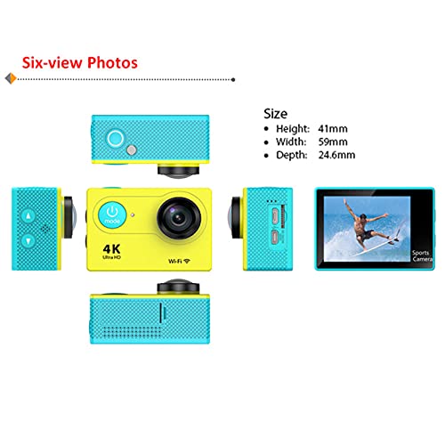 Cool Belle 4K Action cam 14MP WiFi Sports Kamera Ultra HD Unterwasserkamera 40m 170 ° Weitwinkel Zeitraffer 2x1050mAh… – Bild 3