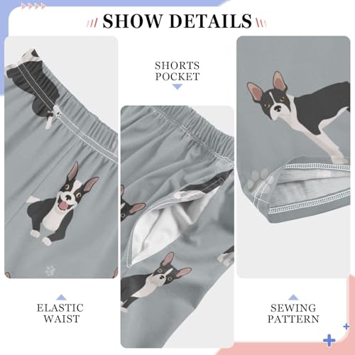 Boys' Pants Dogs Terrier Paws Cute Long Bottoms Jogger Pants Elastic Waist Trousers with Pockets S-XL4