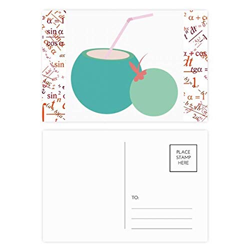 Carte postale Thaïlande coco lot de 20 - Carte merci illustration artistique multicolore