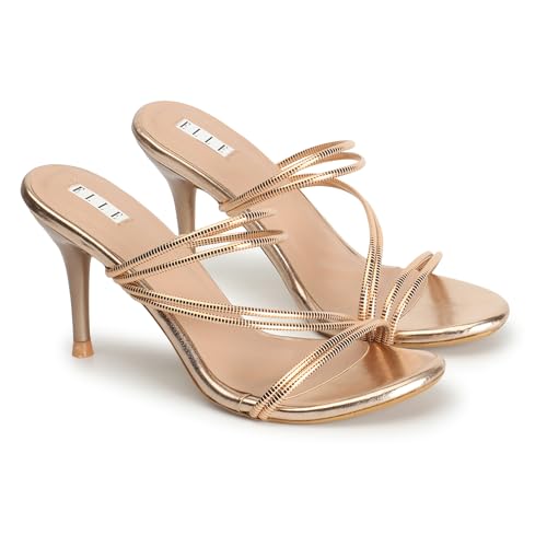 Image of ELLE Women Round toe Stiletto Heel Slip-On Sandal