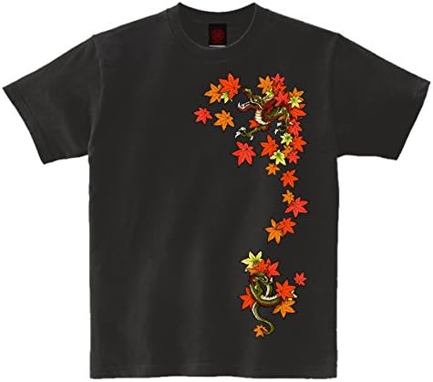 Amazon Co Jp 纏 レディース 和柄 半袖 ｔシャツ 龍神紅葉 白 黒 S Xl ファッション