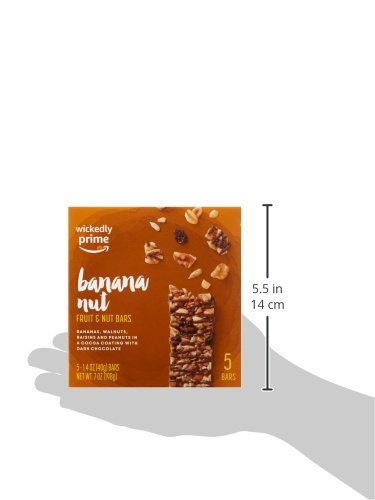 Wickedly Prime Fruit & Nut Bar, Banana Nut, Gluten Free, Kosher, 1.4 Ounce (Pack of 5) - Thumbnail 2