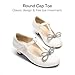 DREAM PAIRS Girls Dress Shoes Mary Jane Heel T-Strap Party Flower Wedding Princess Pumps for Little Big Kid,Size 4 Big Kid,White,KKUMPU2505