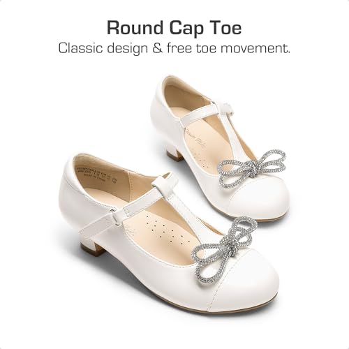 DREAM PAIRS Girls Dress Shoes Mary Jane Heel T-Strap Party Flower Wedding Princess Pumps for Little Big Kid3