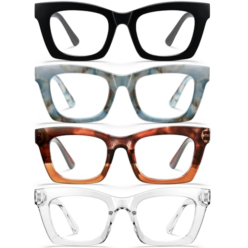CCVOO Stylish Reading Glasses for Women, Stylish Eyeglasses, Blue Light Readers, Cheaters