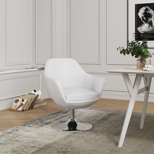 Sillón Plegable Cuero Sintético Blanco miniatura 2
